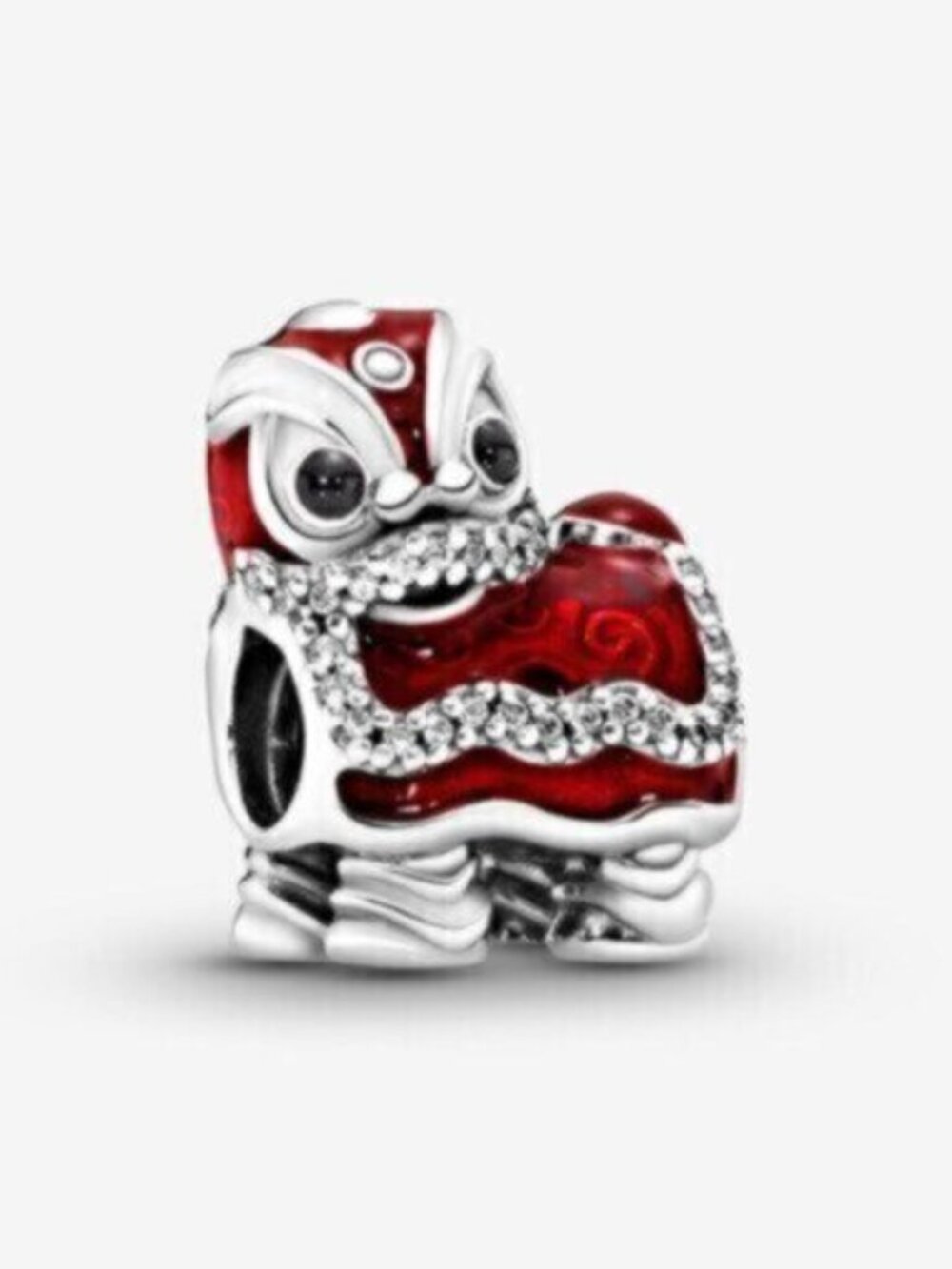 Pandora Red and Silver Lion Dance Charm